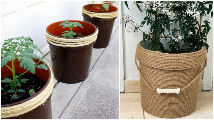 روش ساخت گلدان دستساز با سطل پلاستیکی روش ساخت گلدان دستساز با سطل پلاستیکی