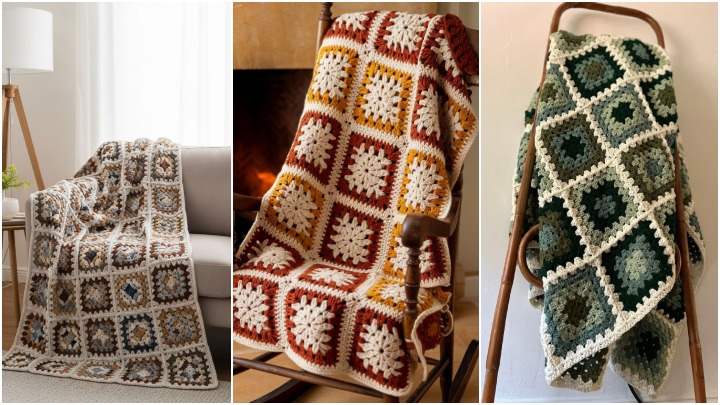 پتوهای موتیف بافتنی