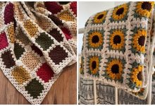 پتو موتیف بافتنی جدید؛ طرح‌های به‌روز و زیبا برای فصل سرد