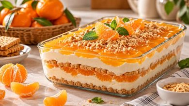 دسر نارنگی و بیسکوییت؛ مهمان‌پسند و شیک در چند دقیقه