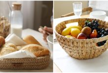 سبدهای بافتنی برای میوه و نان؛ زیبا، دست‌ساز و کاربردی