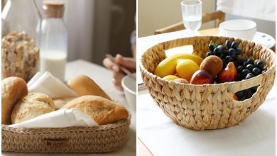 سبدهای بافتنی برای میوه و نان؛ زیبا، دست‌ساز و کاربردی