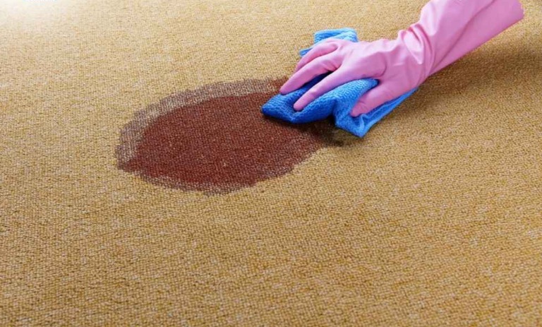 چگونه لکه لبو را از روی فرش پاک کنیم؟؛ How to remove beetroot stains from carpet?