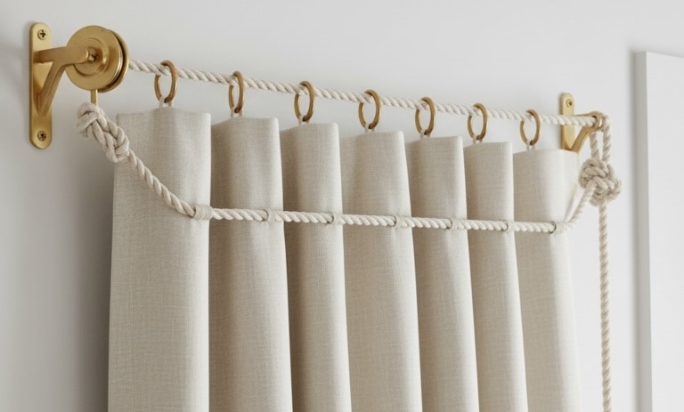 چطور پرده را بدون چوب پرده نصب کنیم؟ 7 روش‌ ساده و خلاقانه