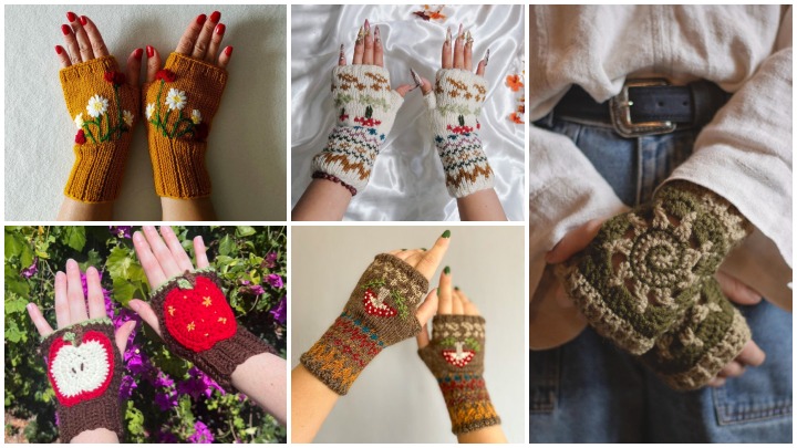 مدل‌های خاص و کاربردی دستکش نیم‌بند بافتنی برای استایل‌های شیک زمستانی