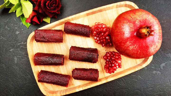 نکات و فوتوفن های طرز تهیه لواشک انار