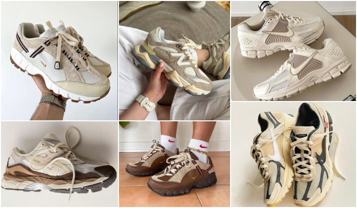 کتونی‌های اسپرت ورزشی با خطوط تیز و انرژی‌دار