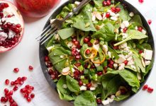 طرز تهیه سالاد اسفناج و انار مجلسی+ سس مخصوص