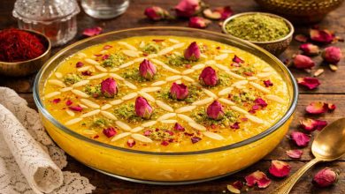 طرز تهیه دسر ماقوت زعفرانی؛ به روش یزدی مرحله به مرحله