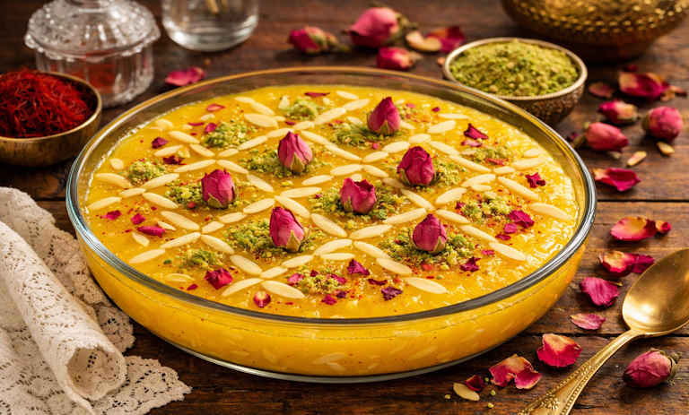 طرز تهیه دسر ماقوت زعفرانی؛ به روش یزدی مرحله به مرحله