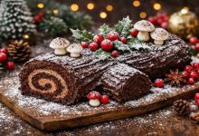 طرز تهیه کیک بوشه دو نوئل؛ رولت تنه درخت فرانسوی برای کریسمس