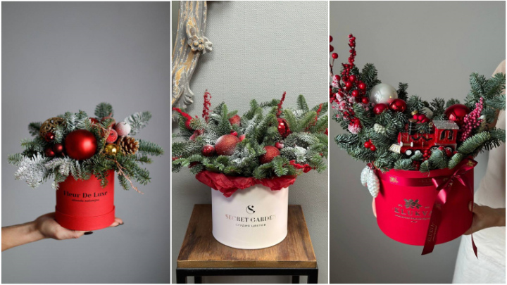 دسته گل در باکس شیک؛ هدیه‌ای جذاب برای کریسمس 2026