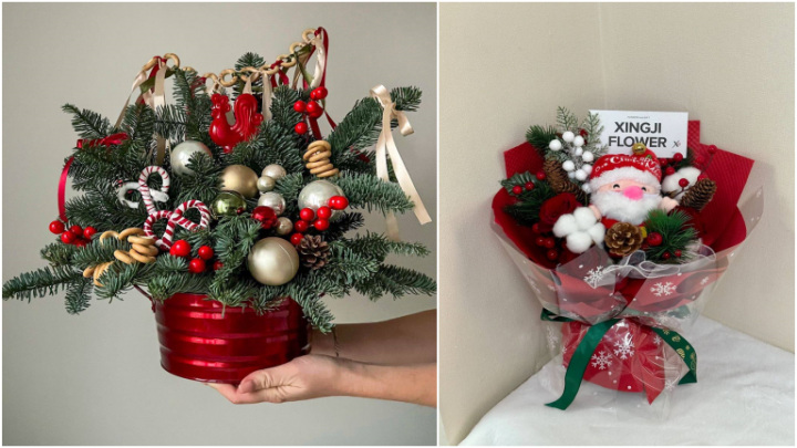 دسته گل در باکس شیک؛ هدیه‌ای جذاب برای کریسمس 2026