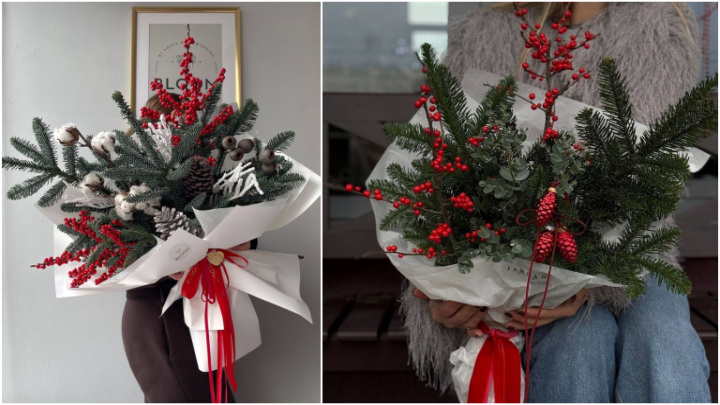 ایده‌های دسته گل کریسمسی؛ هدیه‌‌ای جذاب برای عزیزانتان