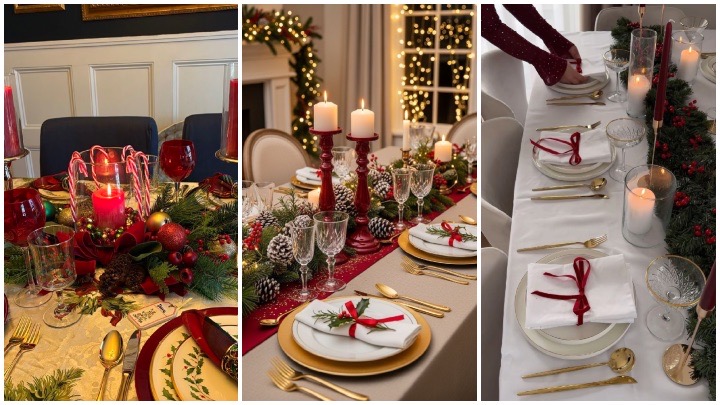 ایده‌های رنگ و ترکیب درست برای داشتن یک میز کریسمس زیبا