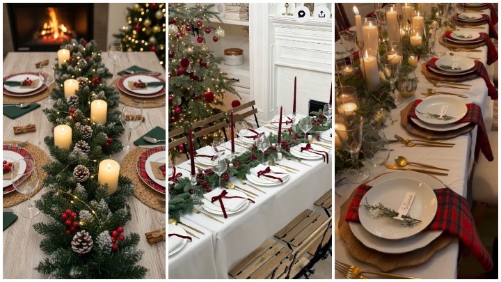 نکات کاربردی برای میزهای کوچک و بزرگ کریسمس
