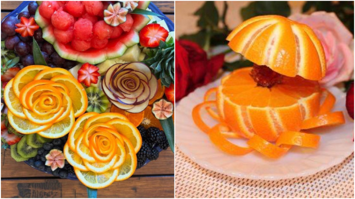 ایده‌های خلاقانه تزیین پرتقال برای سفره شب یلدا 1404 به شکل گل