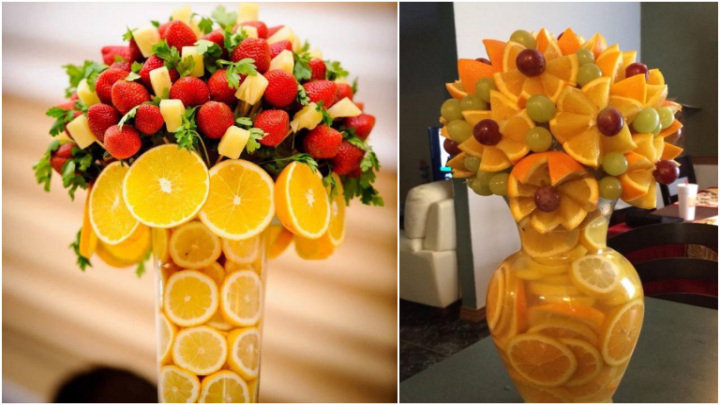 ایده‌های خلاقانه تزیین پرتقال برای سفره شب یلدا 1404 به شکل دسته گل