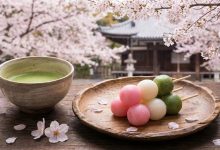 طرز تهیه کوفته 3 رنگ هانامی دانگو؛ شیرینی ترند ژاپنی‌ها