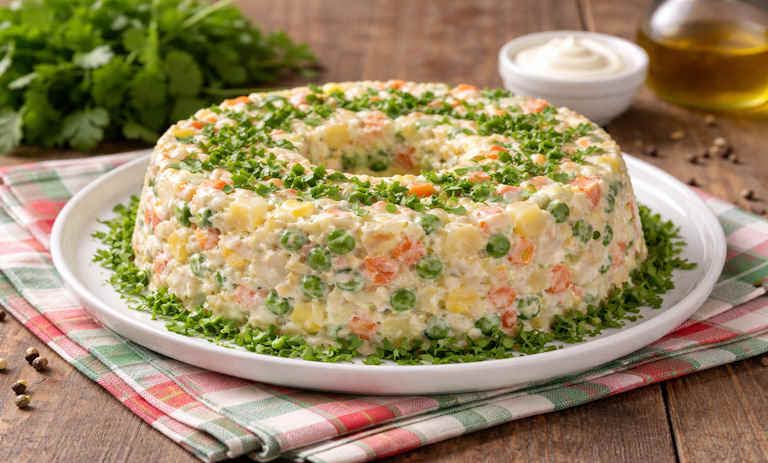 سالاد سیب زمینی قالبی؛ طعمی منحصر به فرد برای کریسمس