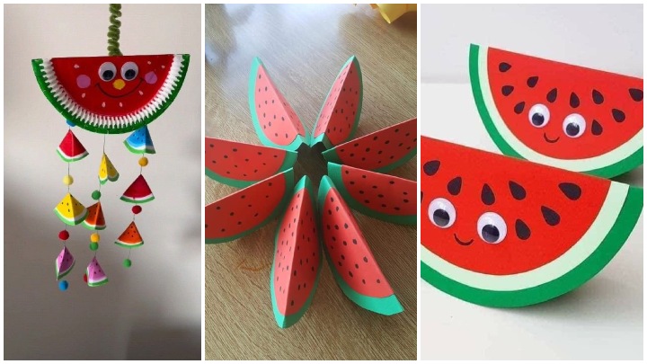 هندوانهی کاغذی کاردستی خلاقانه برای یلدا هندوانهی کاغذی کاردستی خلاقانه برای یلدا