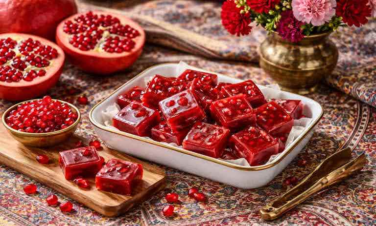 طرز تهیه کارامل انار؛ قرمزترین و خوشمزه‌ترین کارامل یلدایی