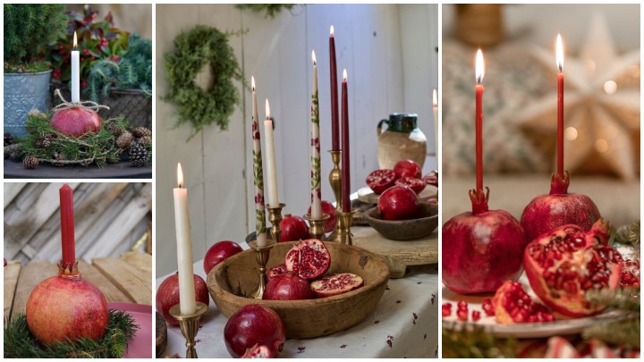 تزیین انار با شمع تزیین انار با شمع