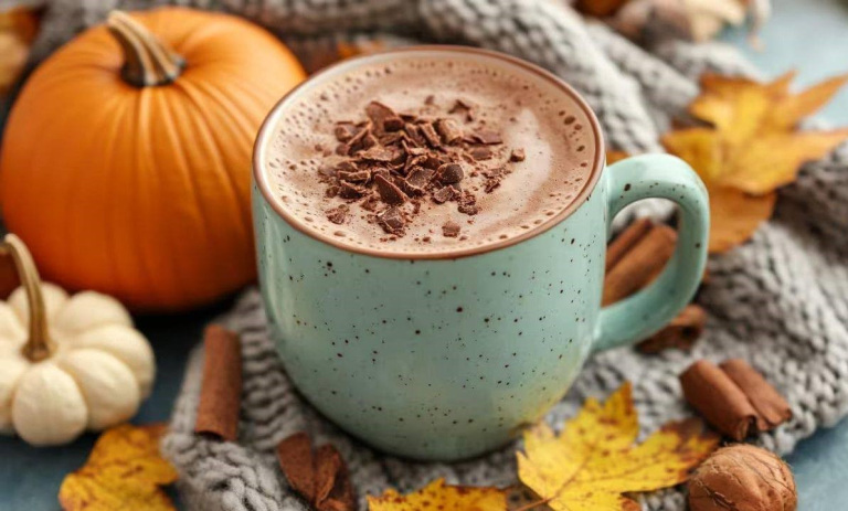 طرز تهیه هات چاکلت کدو حلوایی؛ مناسب عصر پاییزی