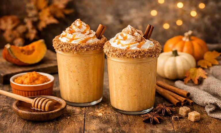 طرز تهیه میلک شیک کدو حلوایی؛ خنک و کِرمی با طعمی بی‌نظیر