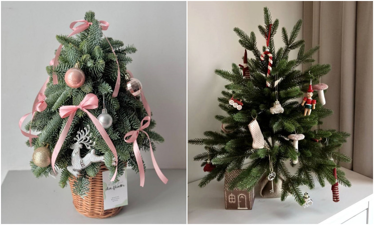 ایده‌های ساده و جذاب برای تزیین درخت کریسمس کوچک