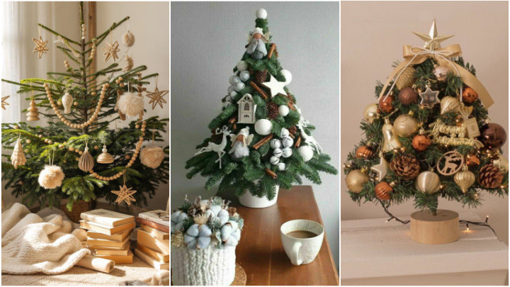 استفاده از گوی‌های رنگی و آویزهای متفاوت برای درخت کریسمس