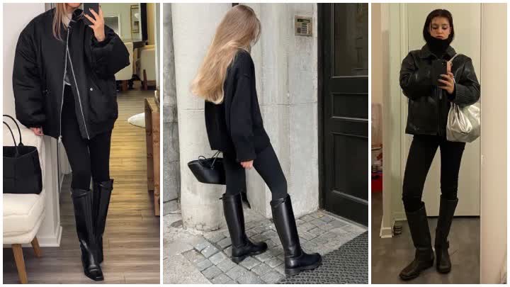 ایدههای استایل با بوت بلند مشکی