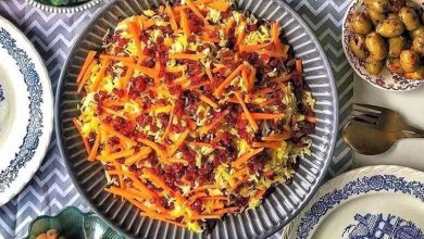 طرز تهیه هویج پلو با خلال پوست پرتقال+ نکات و فوت‌وفن ها