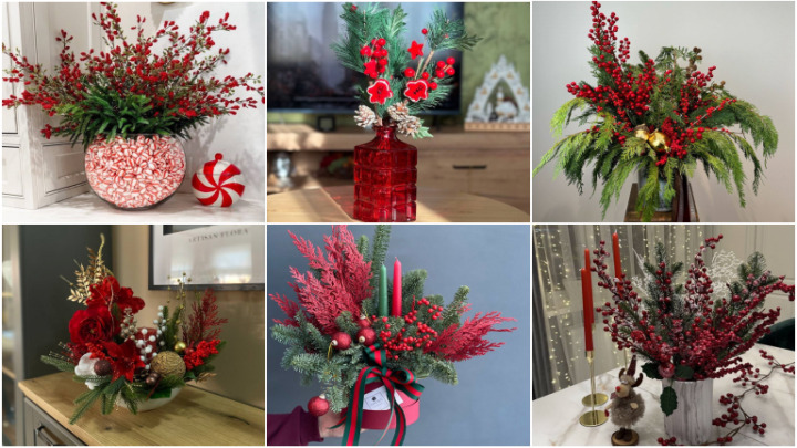 ایدههای جذاب تزیین گل و گلدانها برای سال نو میلادی ایدههای جذاب تزیین گل و گلدانها برای سال نو میلادی