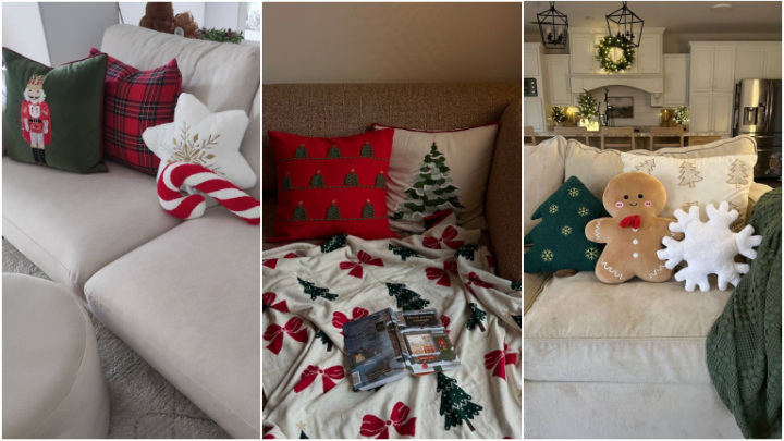 ایدههای تزیین خانه برای سال نو میلادی با شال مبل و کوسنهای طرحدار ایدههای تزیین خانه برای سال نو میلادی با شال مبل و کوسنهای طرحدار