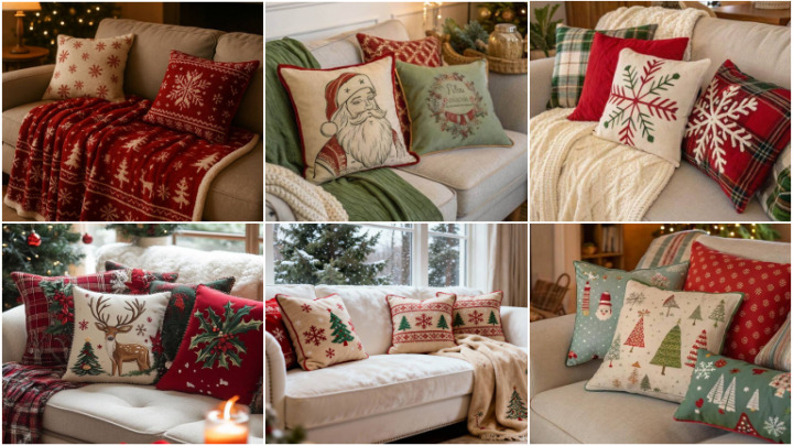 ایدههای تزیین خانه برای سال نو میلادی با شال مبل و کوسنهای طرحدار ایدههای تزیین خانه برای سال نو میلادی با شال مبل و کوسنهای طرحدار