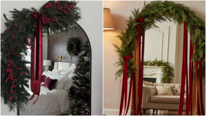 ایدههای جذاب تزیین آینه و میز کنسول خانه برای سال نو میلادی ایدههای جذاب تزیین آینه و میز کنسول خانه برای سال نو میلادی