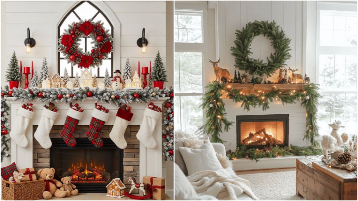ایدههای جذاب تزیین فضای اطراف شومینه برای سال نو میلادی ایدههای جذاب تزیین فضای اطراف شومینه برای سال نو میلادی