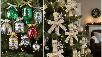 10 روش‌ ساده و جالب برای تزیین درخت کریسمس با وسایل دورریختنی