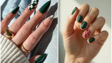 27 ایده خلاقانه طراحی ناخن سبز برای کریسمس 2026