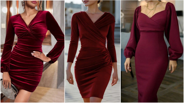 مدل‌های ترند لباس شب یلدا برای عروس، با پارجه مخملی