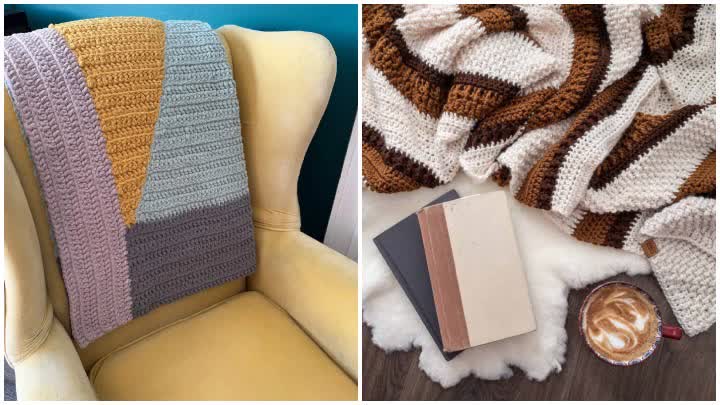 مدهای طرح برجسته پتوهای قلاب بافی مدهای طرح برجسته پتوهای قلاب بافی