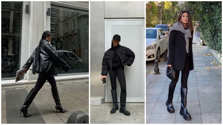 بوت بلند مشکی؛ المان کلیدی استایلهای اداری و رسمی زمستان بوت بلند مشکی؛ المان کلیدی استایلهای اداری و رسمی زمستان