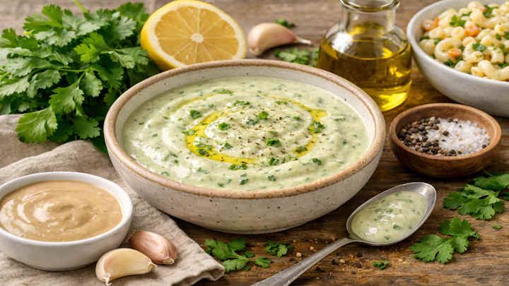 سس سالاد ماکارونی با ارده