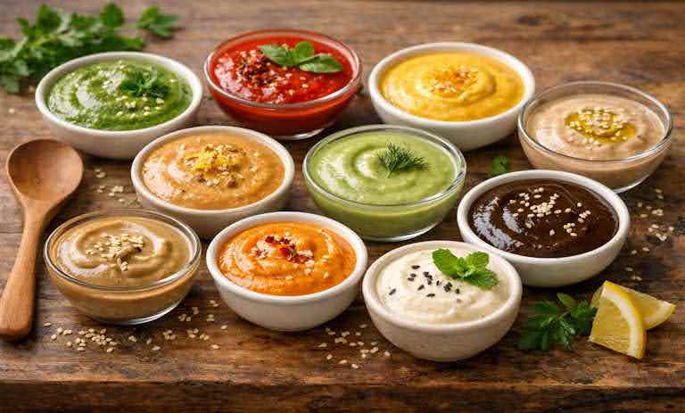 آموزش 10 سس خانگی با ارده+ موارد استفاده