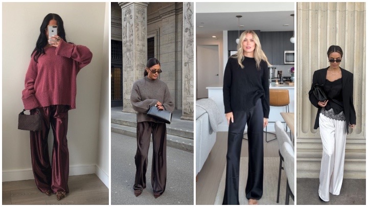 شلوارهای ساتن و براق؛ لوکس و آرام