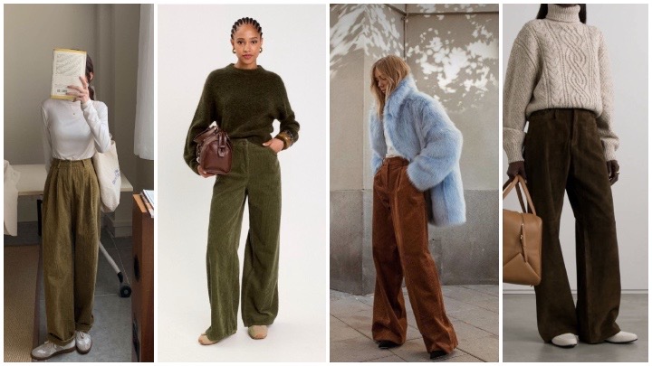 شلوارهای مخمل و مخمل کبریتی؛ ترند رنگی سال جدید