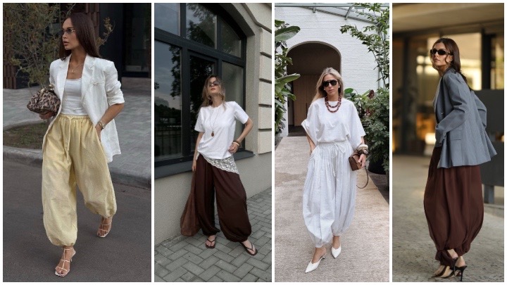 شلوارهای بالونی یا خمره‌ای؛ جسارت و فرم خاص