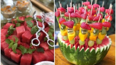 ایده برای برش و تزیین هندوانه شب یلدا