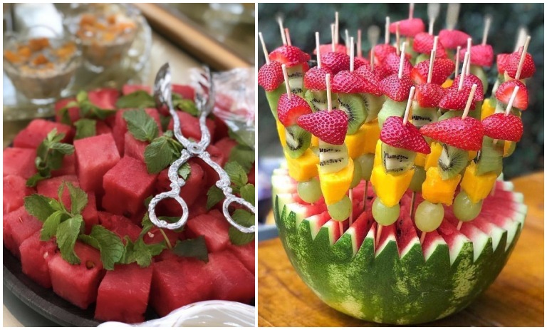 ایده برای برش و تزیین هندوانه شب یلدا